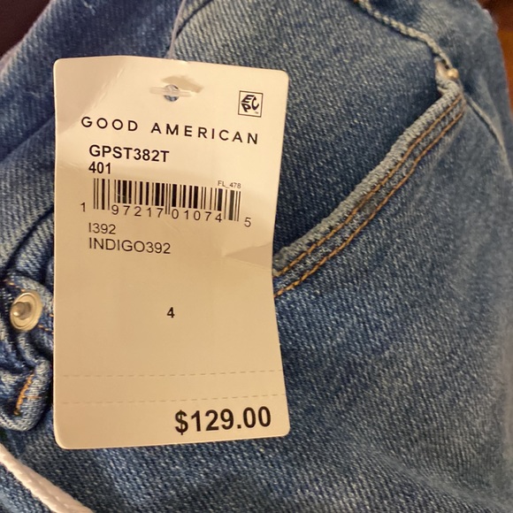 NWT Good American Good Petite Straight Jeans, size 4. - Picture 6 of 6